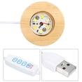 thumbnail image 3 of Uxcell Round Wooden 2.36" 3-Colors Light Dimmable Display Base Stand LED Light Wood, 3 of 7