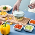 thumbnail image 3 of Manual Food Processor Mini Pull String for Veggies  Ginger  Fruits  Nuts  Herbs  etc  Blue Medium, 3 of 7
