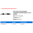 thumbnail image 2 of Front Left CV Axle Assembly - Compatible with 2004 Mazda 3 2.0L 4-Cylinder, 2 of 2