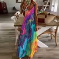 thumbnail image 2 of Colorful Tie Dye Vortex Womens Summer Dresses Casual Sleeveless Tshirt Sundresses Vacation Beach Cover Up Dress, 2 of 8