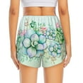thumbnail image 4 of Uemuo Succulent Pattern Women's Athletic Shorts High Waisted Running Shorts with Liner Pockets Gym Elastic Workout Shorts-XX-Large, 4 of 9