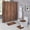 Brown, variant on Inspirational Stacked Stones Shower Curtain Set 4PCS - Cyan Teal Grey Zen Bath Mat, Toilet Lid Cover, U-Shaped Rug for Meditation or Spa Style Bathroom Decor