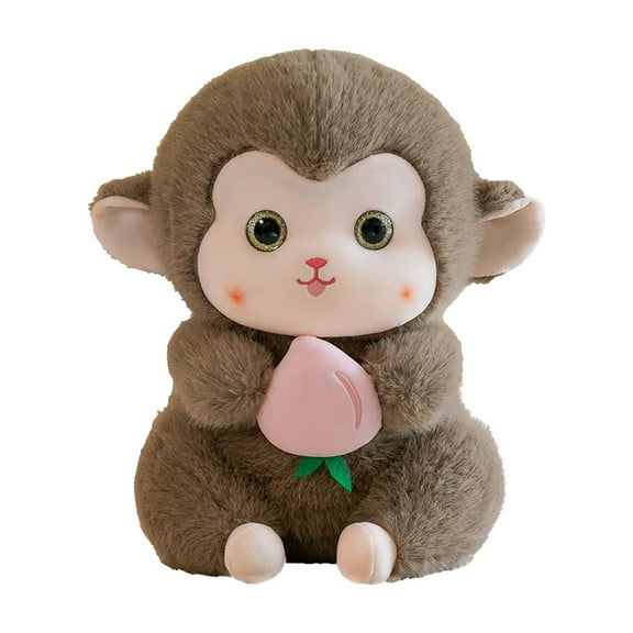 QTOCIO Toddler Toys, 8.7 Inches Simulation Hand Carry Peach Monkey Doll Pendant Plush Toy For Boys And Girls Holiday Birthday Gift To Children Soothing Sleep Doll