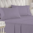 thumbnail image 2 of Alpha Cotton Luxury Sateen 1500 Thread Count Bed Sheet Set, Full, Lavender Mist, 6-Pieces, 2 of 4