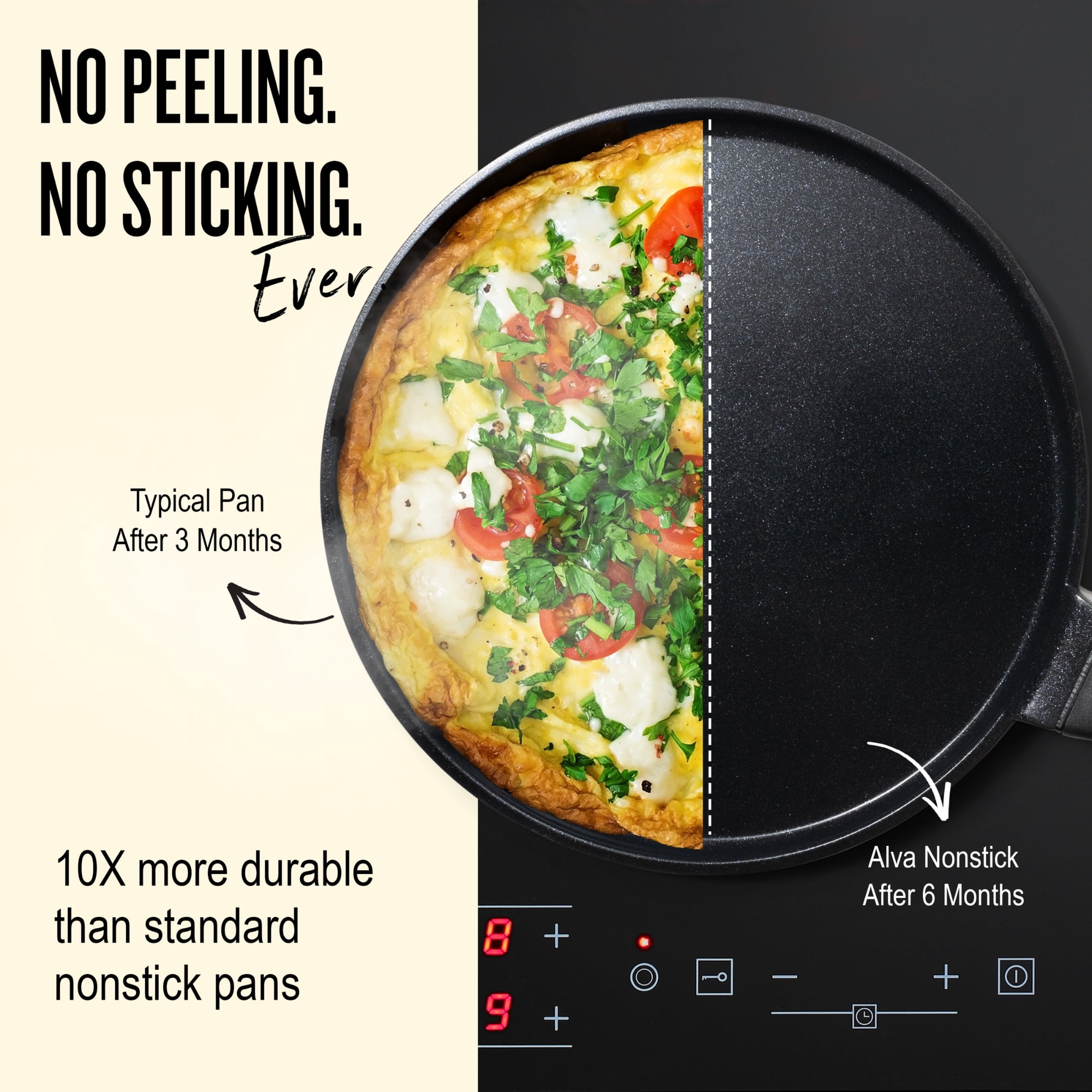 Alva Energy 8" Ceramic Nonstick Frying Pan, Recycled Aluminum, Non Toxic