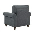 thumbnail image 5 of Oadeer Home 30.5" Modern Linen Blend Fabric Upholstered Accent Chair in Gray, 5 of 9