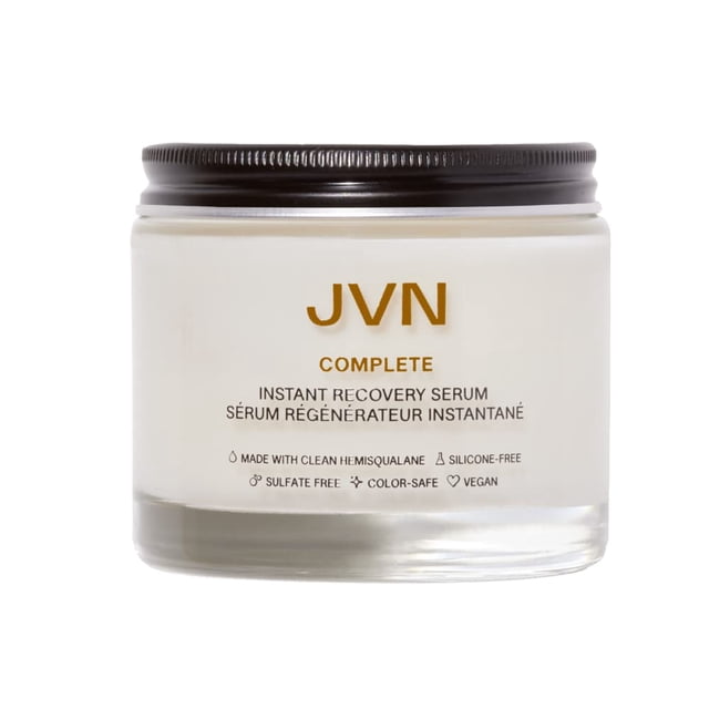 JVN Sérum de Récupération Instantané Complet, Sérum Capillaire Sans Rinçage Anti-Frisottis, Répare les Cheveux et Protège contre les Dommages Causés par la Chaleur, Sérum Lissant pour Tous les Types de Cheveux, 3,4 Onces Liquides