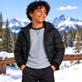 thumbnail image 3 of Quad Seven Boy's Thermal Top - 2 Pack Waffle Knit Crewneck Pullover Long Sleeve Shirts for Boys 8-18, 3 of 7