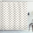 thumbnail image 1 of Ambesonne Turtle Shower Curtain, Repeating Animal Pattern, 69"Wx70"L, Cocoa and White, 1 of 3