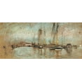 thumbnail image 2 of Whistler, James McNeill 24x13 White Modern Wood Framed Museum Art Print Titled - The Little Riva In Opal 1879, 2 of 4