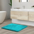 thumbnail image 5 of Nestl Absorbent Memory Foam Bath Mat Bathroom Rug, Teal, 17"x24", 5 of 7