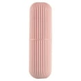 thumbnail image 1 of Toothbrush Holder Stripe Travel Toothpaste Storage Box Plastic Toothpaste Storage Box Bathroom Wash Cup Traveling Outdoor Hiking Toothbrush Case, 1 of 7