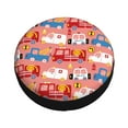 thumbnail image 2 of Kdxio Spare Tire Cover for RV Trailer, Waterproof Wheel Cover,Camper Spare Tire Cover Fit for Rv SUV Truck Travel Trailer -Cartoon with Traffic Elements, 2 of 8