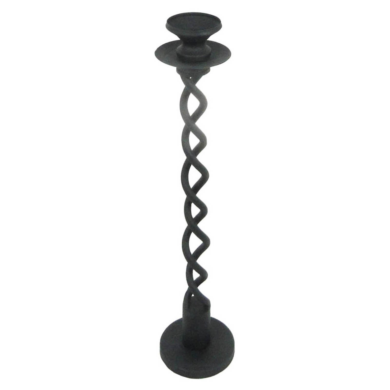 SageBrook Home Black Spiral Candlestick Holder