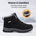 thumbnail image 3 of Fittington Men's Winter Boots Fleece Lining Warm Snow Boots Non-Slip and Water Resistant Wide Fit Ankle Boots 11 Wide, 3 of 10