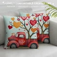 thumbnail image 3 of Qinduosi Valentines Day Pillow Covers Love Heart Truck Red Valentine Pillows Decorative Throw Pillows Valentines Day Decor for Sofa Couch Home Valentine's Day Decorations, 3 of 5