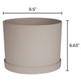 thumbnail image 2 of Maceta Bloem Mathers de 21 cm, color beige, con bandeja para platillo, 2 of 5