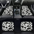 thumbnail image 2 of Renewold Black White Cow Print Automotive Floor Mats Set of 4, Universal Car Rugs Full Set with Anti-slip Backing Auto Protection for Car SUV Truck for Women Ladies, 2 of 7
