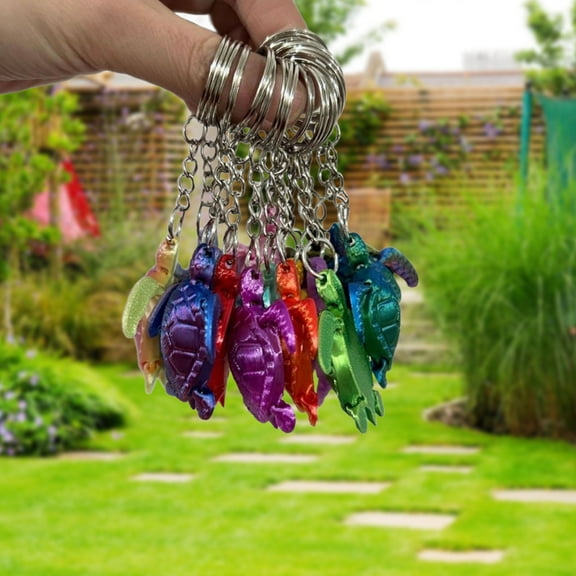 Yunuuuoa 3 Packs Sea Turtle Keychain Cute Animal Keychain for Bag Unique Random Color Surprise Collectible Decoration Gift Novelty Key Ring Durable ABS Plastic Keychain Accessory