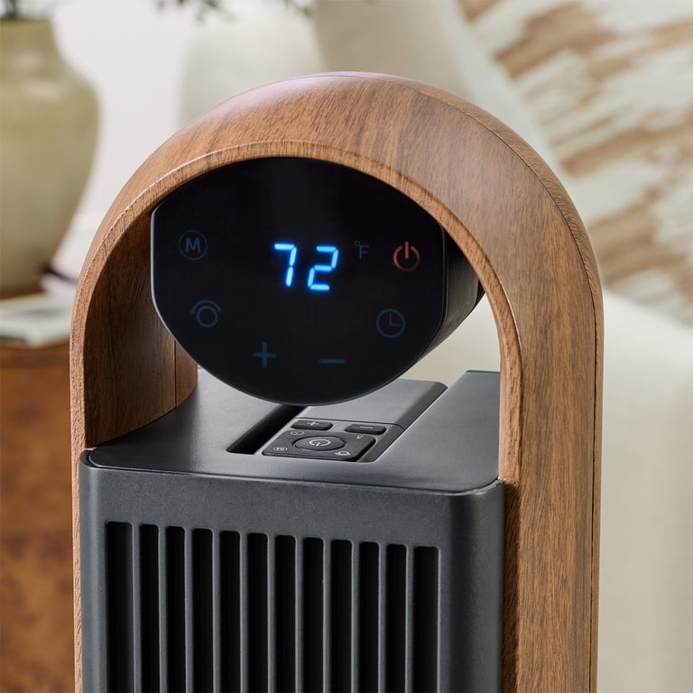 Oscillating Ceramic Tower Space Heater Latte Oak photo 3