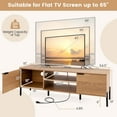 thumbnail image 3 of Costway 2-Door TV Stand with Charging Station Media Entertainment Center for TVs up to 65", 3 of 10