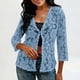 thumbnail image 1 of TaTaai Ladies Summer Cardigan Long Sleeve Open Front Loose Fit Lightweight Mesh Top Casual Cover Up Beach Blouse Gift, 1 of 8