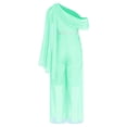 thumbnail image 4 of CHICTRY Kids Girls Sleeveless Romper Chiffon Wide Leg Jumpsuit Shiny Rhinestones Birthday Party Romper Mint Green 6, 4 of 7