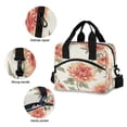 thumbnail image 5 of Lunch Bag Portable Crossbody Meal Bag Cooler Bag Insulated Lunch Bag Food Bag Handheld & Crossbody Design Chrysanthemum Orange, 5 of 6