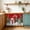 Red, variant on Red Christmas Small Sink Skirt 10"Wx11"L, Dustproof Under Sink Curtain with Self Adhesive Tape, Xmas Trees Snowman Elk Snowflake Cabinet Curtain Cover for Bathroom Vanity, Kitchen Storage Shelf, RV