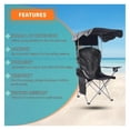 thumbnail image 7 of CozyBox Portable Folding Camping Chairs with Canopy Shade, Beach Chair for Adults, Durable Weather Resistant 600D Cloth, Camping Chair with Canopy for Outdoors [Black], 7 of 7
