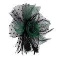 thumbnail image 2 of Bridal Fascinator Hair Clips Veil Hairpin Hat Bowler Feather Wedding Headwear, bridal accessory., 2 of 3