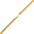 thumbnail image 3 of LOVEBLING 10K Yellow Gold 4mm Wheat, Palm Chain Necklace with Lobster Lock (22"), 3 of 5