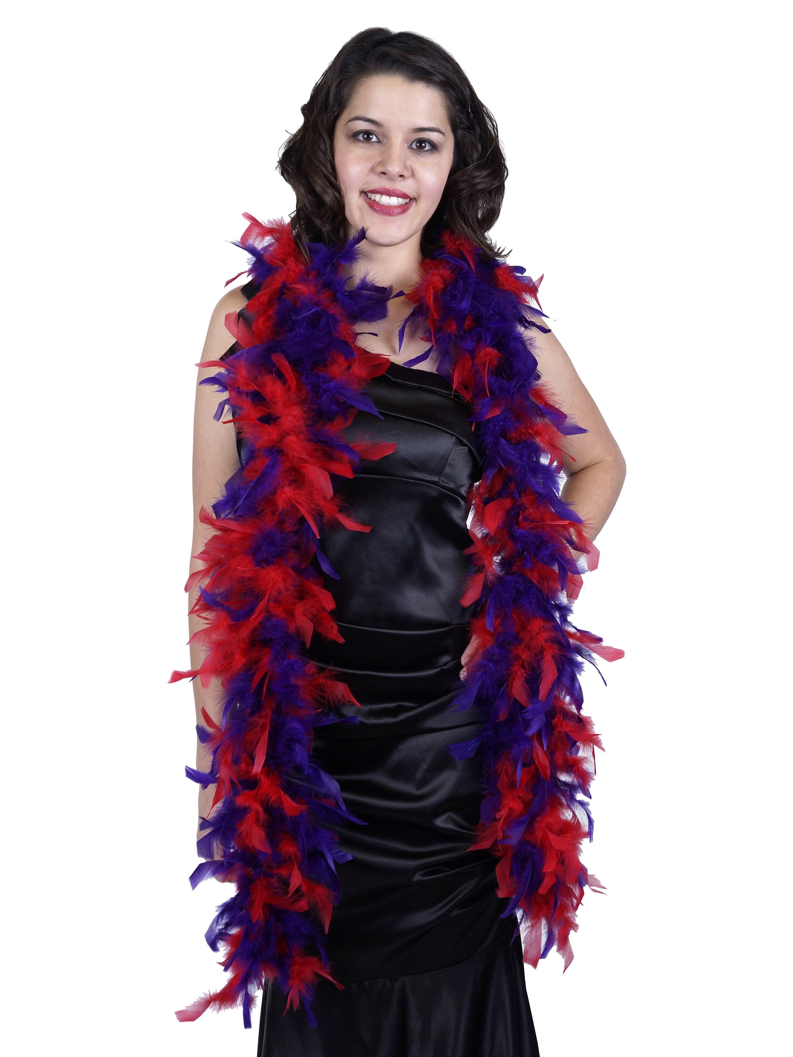 Zucker Feather Products Chandelle Medium Tipped Color Boa, Size: Shocking Pink Tipped with Black
