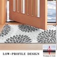 thumbnail image 3 of Gray Floral Pattern Door Rugs,Washable Non Slip Door Mats Indoor,Decorative Door Mats,Entry Mat Indoor for Entrance,Bedroom,Kitchen,Bathroom,17"x30", 3 of 6