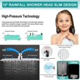 thumbnail image 5 of BELLEARLY 10'' Rain High Pressure Shower Head with 5 Settings Handheld Showerhead Combo, 5 of 6