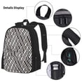 thumbnail image 3 of Balery Black White Stripes Mochila Escolar 3 en 1 para Niños - Mochila Resistente con Lonchera Térmica y Estuche - Mochila Escolar para Niños y Niñas, 3 of 7