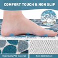 thumbnail image 3 of Square Shower Mat Non Slip: 24 x 24 Inch Shower Mats with Drain Hole in Middle - PVC Loofah Anti Slip Shower Floor Matt for Inside Shower, 3 of 4
