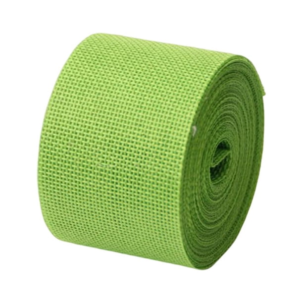 Yuarrent Cinta de arpillera de 5CM, manualidades DIY, , ligero, portátil, respetuoso con el medio ambiente, rollo tejido, decoraciones de Kits de decoración para fiestas Verde