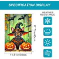 thumbnail image 6 of Halloween French Bulldog Garden Flag 12x18 Inch Cute Dog Pumpkin Witch Hat Double Sided Fall Yard Outdoor Banner for Porch Lawn Patio Seasonal Home Decor, 6 of 6
