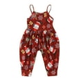thumbnail image 3 of Generic Toddler Girls Christmas Sleeveless Cute Prints Romper Jumpsuit With Pocket Clothes for Holiday Christmas Party（18-24 Months Red）, 3 of 6