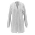 thumbnail image 4 of Ediodpoh Womens Draped Front Open Cardigan for Women Casual Long Sleeve Lightweight Cardigan Sweaters Duster Top Grey XL, 4 of 6