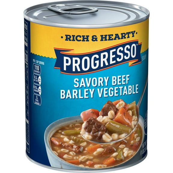 Progresso Rich Hearty Savory Beef Barley Vegetable Soup - 18.6oz - Pack of 2