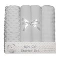 thumbnail image 1 of Snuggle Baby - Set de Mantas para Cuna Diseño Mini - Pack de 4 (Gris), 1 of 2