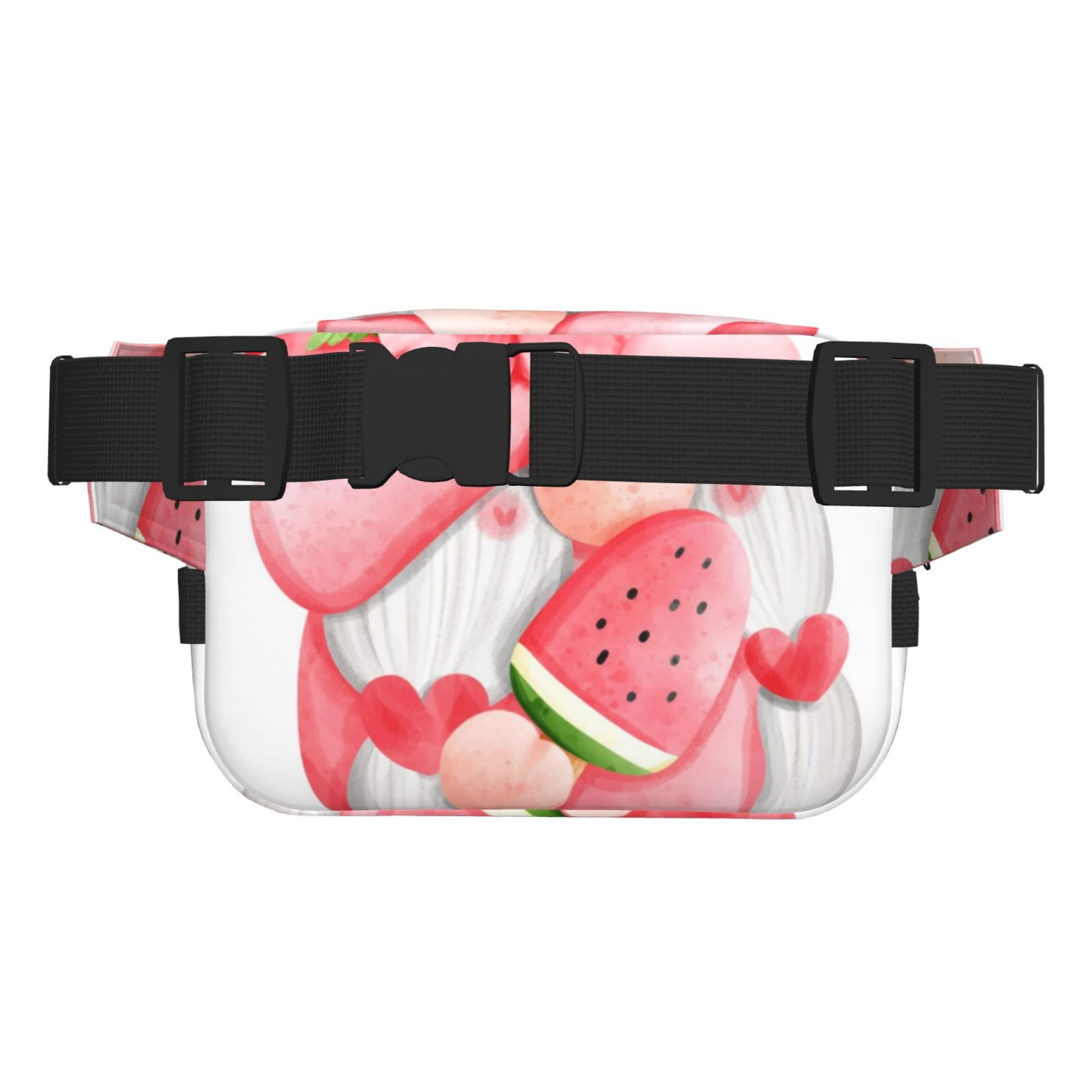 Picia Watercolor Tropical Gnomes Print Square Double-Layer Waist Bag Mini Adjustable Waist Belt Bag Exercise Running Travel Hiking