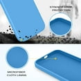 thumbnail image 4 of for iPhone 12 and iPhone 12 Pro Case Liquid Silicone Soft Gel Rubber Microfiber Lining Cushion Texture Cover Shockproof Protective-Blue, 4 of 15