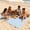 Blue, variant on Big Plaid Foldable Picnic Blanket Beach Mat,60x80" Outdoor Picnic Blankets With Hand Strips For Easy Carrying,Waterproof Sand Mat for Beach Camping Hiking Travel Concerts Grass Park Lawn