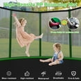 thumbnail image 7 of XMIKA Trampoline with Enclosure Net for Kids and Adults, 1000LBS Capacity 10FT Trampoline with Basketball Hoop, Ladder, Wind Stakes, Outdoor Heavy Duty Trampoline, Green, 7 of 7