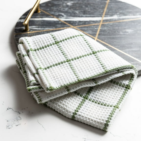 100% Cotton Waffle Weave Kitchen Towels, set of 4 18" x 28"
