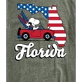 thumbnail image 3 of Peanuts - American Flag Florida Snoopy Woodstock - Men's Short Sleeve Graphic T-Shirt, 3 of 6