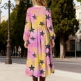 thumbnail image 4 of Xdegoge Heart Print Dresses for Girls Valentine's Day Long Sleeve A-Line Maxi Dress Elastic Waist and Pockets, Cute Casual Daily Wear, 4 of 6